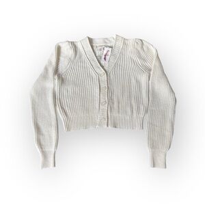 Jessica Simpson Cream Knit Cropped Cardigan Sweater NWT Size S